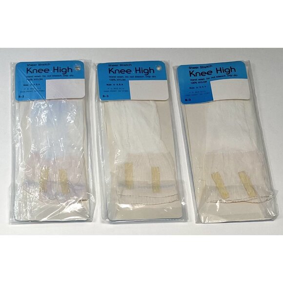 VTG Lot 12 Queen Size KNEE-HIGHS Hosiery Pantyhose Various Colors Brands NIP NEW - Picture 6 of 6